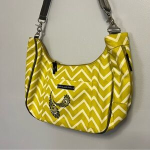 Petunia Pickle Bottom Yellow Chevron Touring Tote Diaper Bag